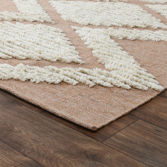 Villa by Classic Home - Avalon 2x3 Handwoven Fabric Accent Rug - Sandstone - 30132080 view 2