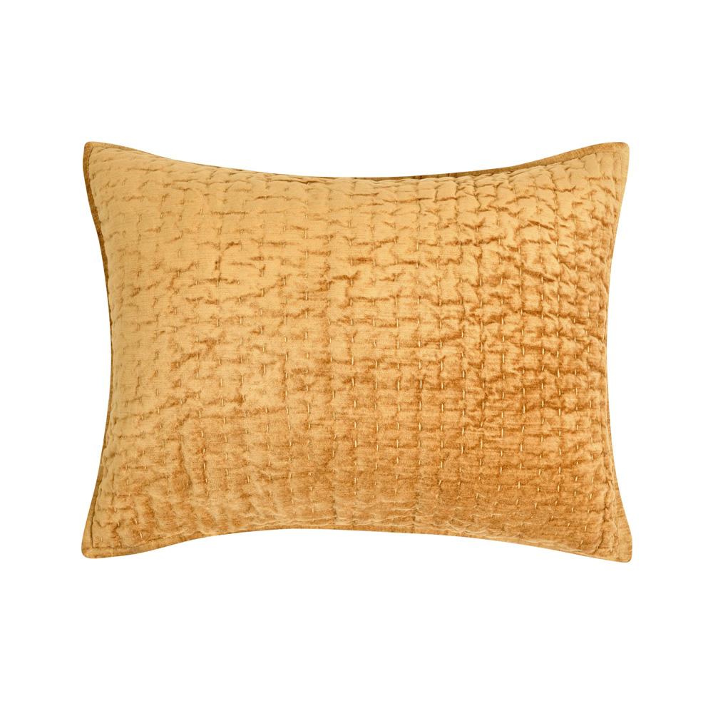 Villa by Classic Home - Bari 100% Velvet Fabric Honey Gold Standard Sham  - 26W - Gold - V290190 veiw 1