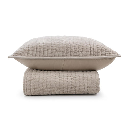 Villa by Classic Home - Bari 2-Piece Twin Quilt Set - Pebble Beige - BEDQ544T view 1