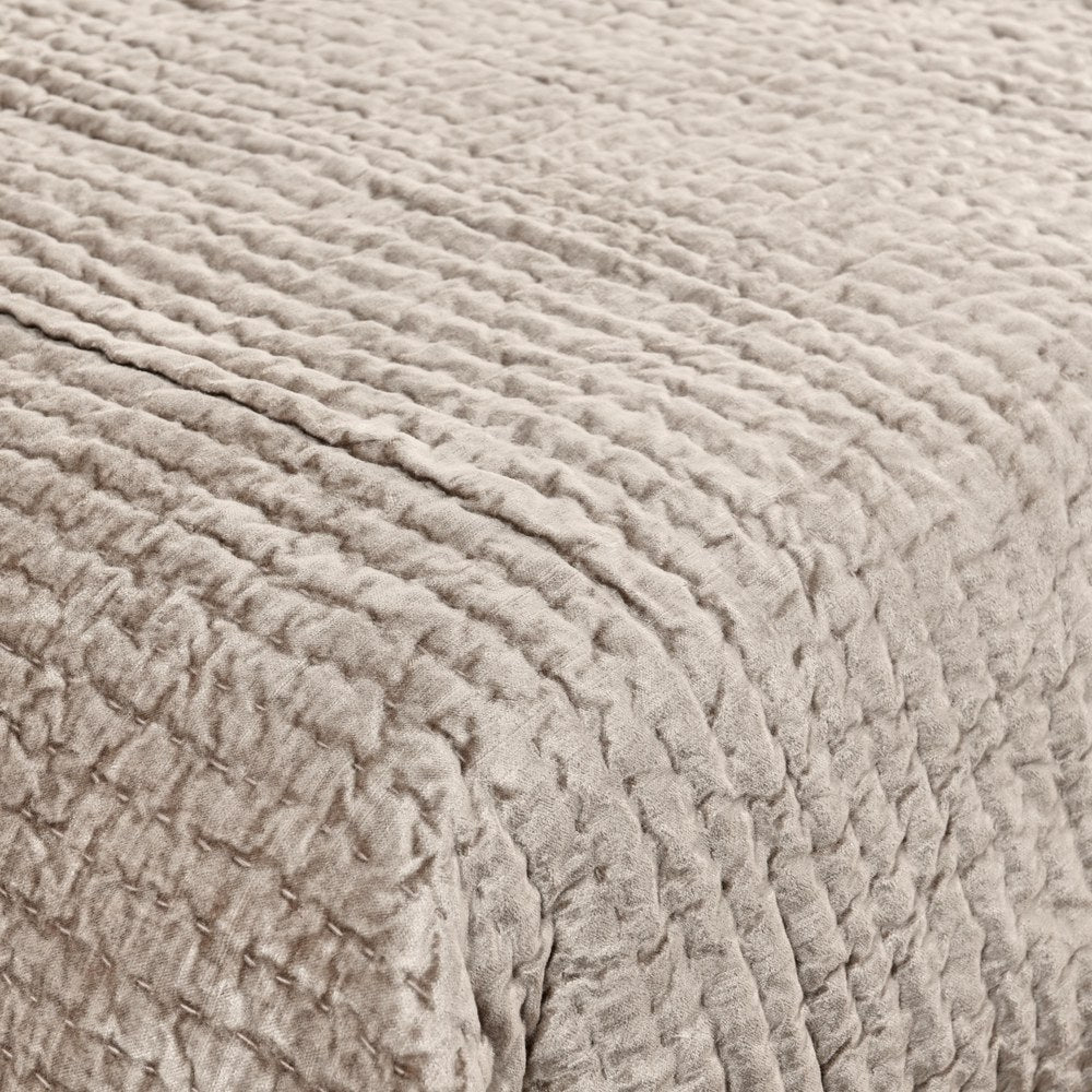 Villa by Classic Home - Bari 2-Piece Twin Quilt Set - Pebble Beige - BEDQ544T view 3