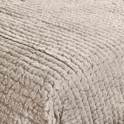 Villa by Classic Home - Bari 2-Piece Twin Quilt Set - Pebble Beige - BEDQ544T view 3