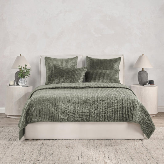 Villa by Classic Home - Bari 3-Piece Queen Quilt Set - Green - BEDQ524Q view 2