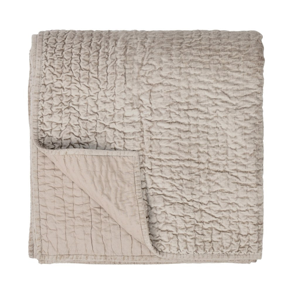 Villa by Classic Home - Bari 4-Piece King Quilt Set - Pebble Beige - BEDQ422K view 1