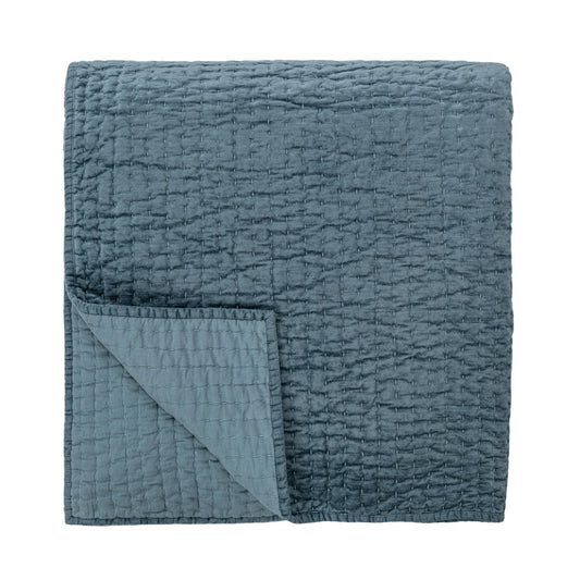 Villa by Classic Home - Bari Queen Quilt - Stone Blue - V310082 view 1