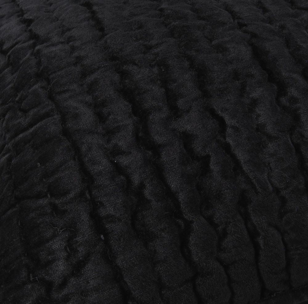 Villa by Classic Home - Bari Velvet Euro Sham - Black - V230002 view 2