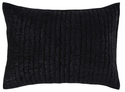 Villa by Classic Home - Bari Velvet Standard Sham - Black - V230004 view 1