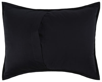 Villa by Classic Home - Bari Velvet Standard Sham - Black - V230004 view 2