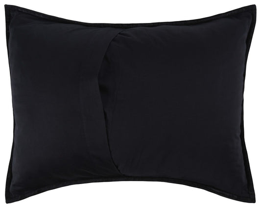 Villa by Classic Home - Bari Velvet Standard Sham - Black - V230004 view 2