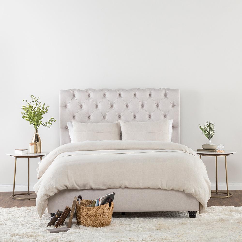 Villa by Classic Home - Beaumont 100% Linen Beige Sham  - Beige - V160363 veiw 3