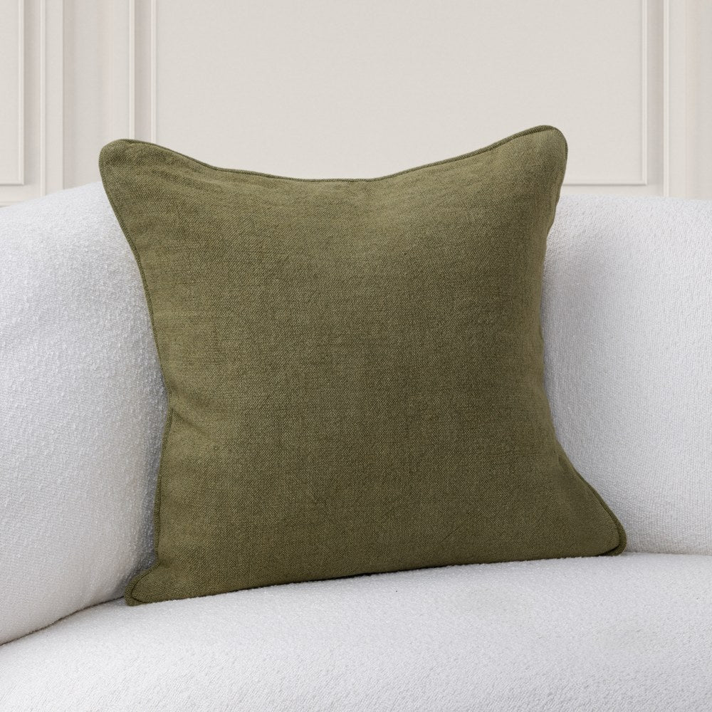 Villa by Classic Home - Bedford 22x22 Throw Pillow - Olive Green - V330005 view 3