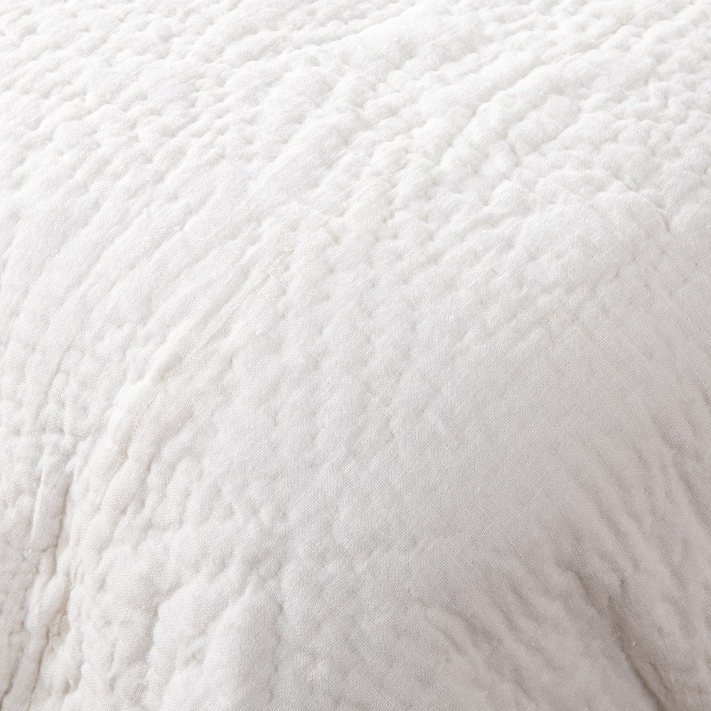 Villa by Classic Home - Berkshire 3-Piece Queen Linen Quilt Set - White - BEDQ546Q view 3