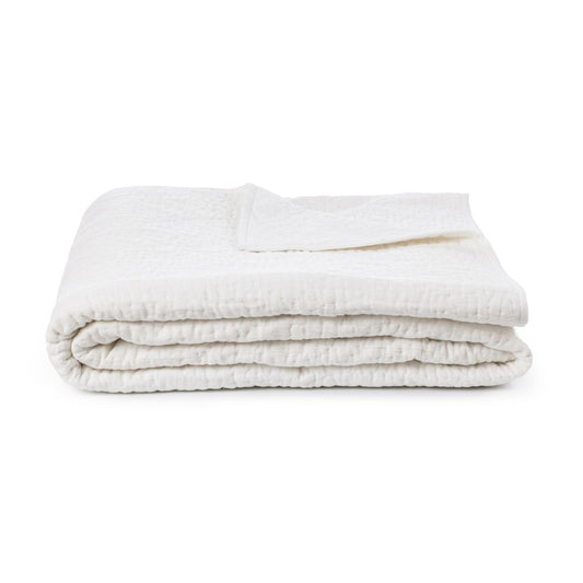 Villa by Classic Home - Berkshire Linen Queen Quilt - White - V340051 view 1