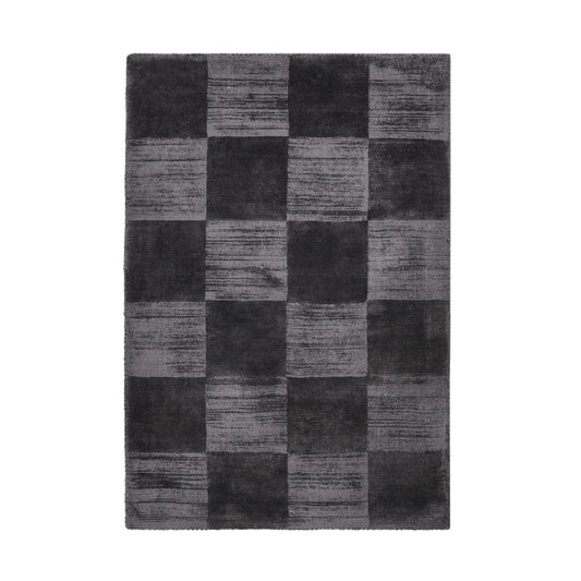 Villa by Classic Home - Berlin 2x3 Fabric Handwoven Checkered Accent Area Rug - Ink Blue - 30091710 view 1