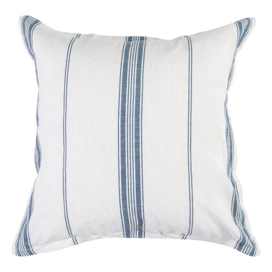 Villa by Classic Home - Brooke Blue Stripe Linen Cashmere Euro Sham  - 26W - Blue Stripe - V240077 veiw 1