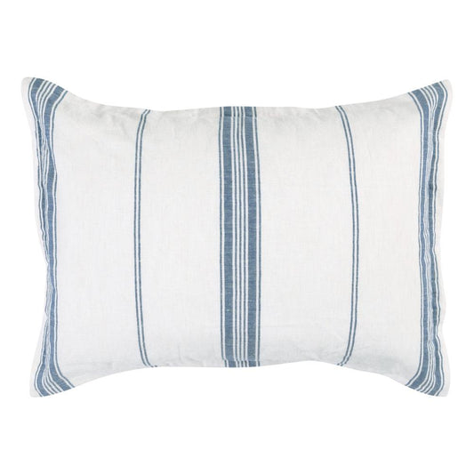 Villa by Classic Home - Brooke Blue Stripe Linen Cashmere Standard Sham  - 26W - Blue Stripe - V240079 veiw 1