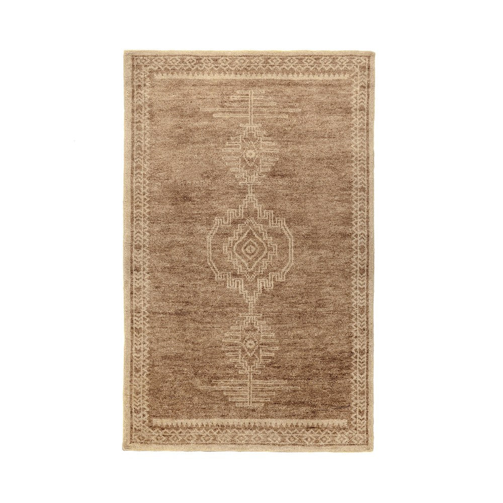 Villa by Classic Home - Cairo 5x8 Handknotted Wool Blend Area Rug - Dessert Brown - 30092064 view 1