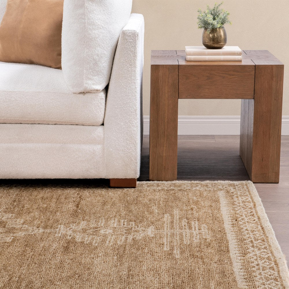 Villa by Classic Home - Cairo 5x8 Handknotted Wool Blend Area Rug - Dessert Brown - 30092064 view 6