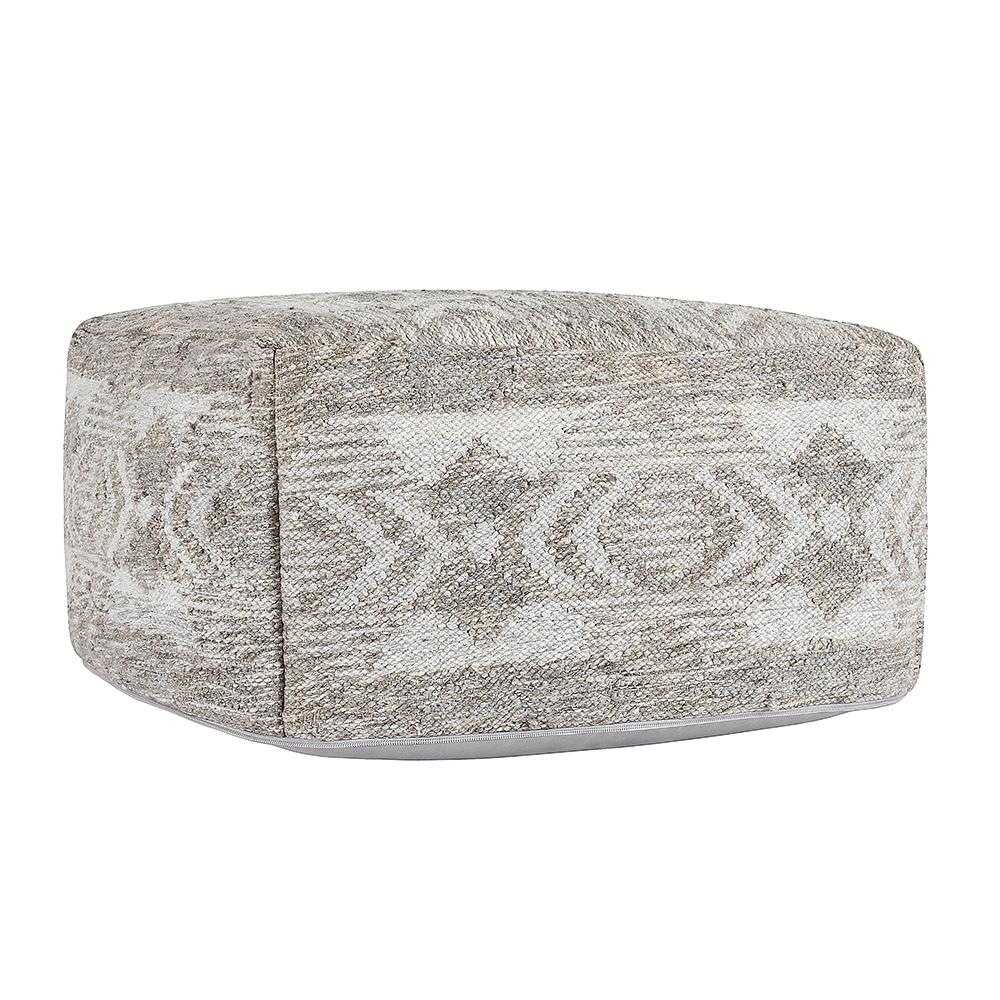 Villa by Classic Home - Caravan Performance Fabric Pouf - Gray - VP10030 veiw 1