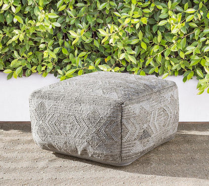 Villa by Classic Home - Caravan Performance Fabric Pouf - Gray - VP10030 veiw 4