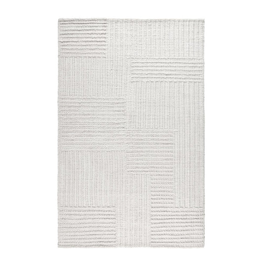 Villa by Classic Home - Clayton 2x3 Recycled Fabric Accent Rug - White - 30132370 view 1