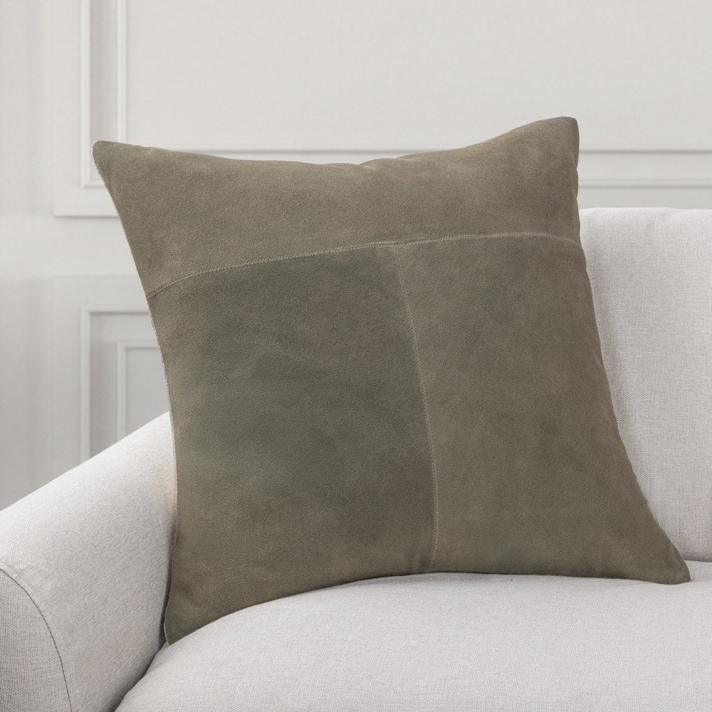 Villa by Classic Home - Clemson Suede Earthen Olive 22x22 Throw Pillow - Green - V340028 view 3
