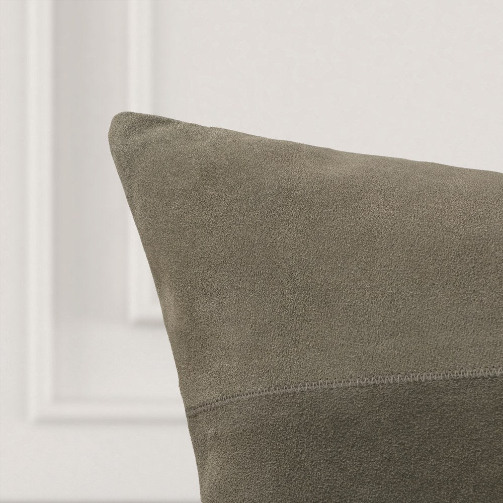 Villa by Classic Home - Clemson Suede Earthen Olive 22x22 Throw Pillow - Green - V340028 view 4