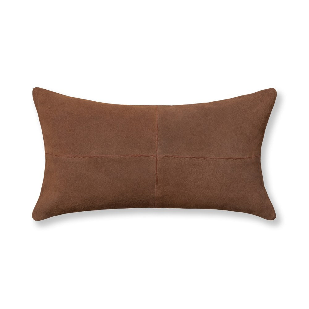 Villa by Classic Home - Clemson Suede Saddle Brown 14x26 Throw Pillow - V340031 view 1