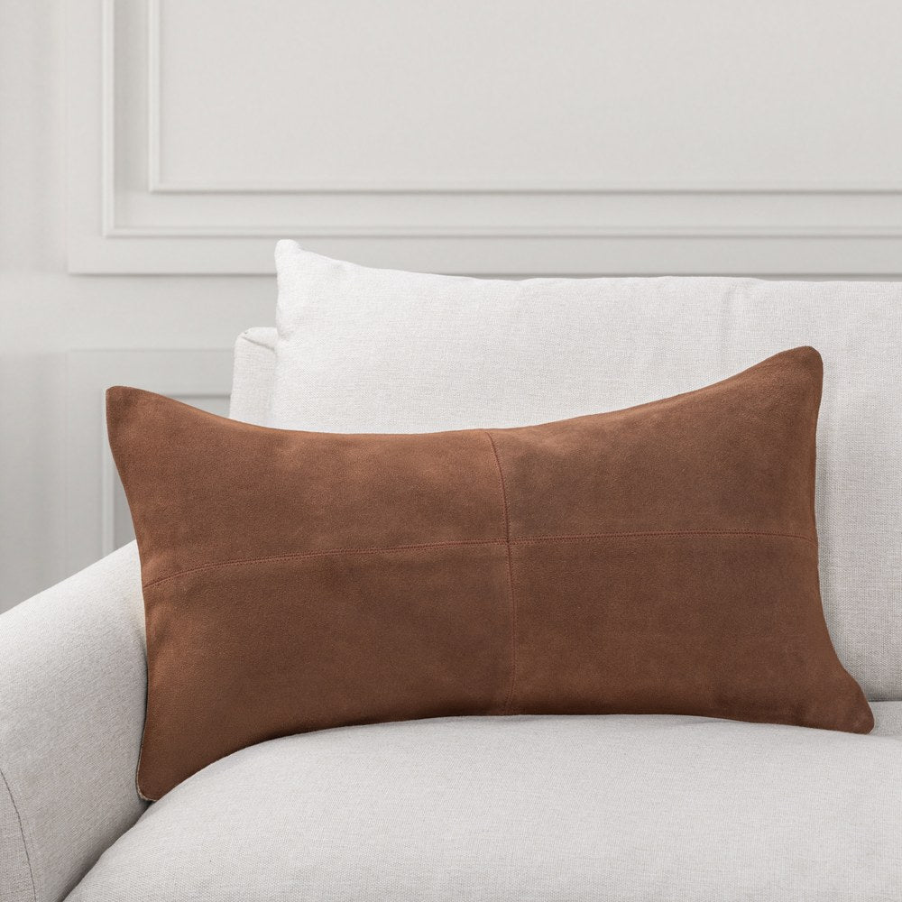Villa by Classic Home - Clemson Suede Saddle Brown 14x26 Throw Pillow - V340031 view 3