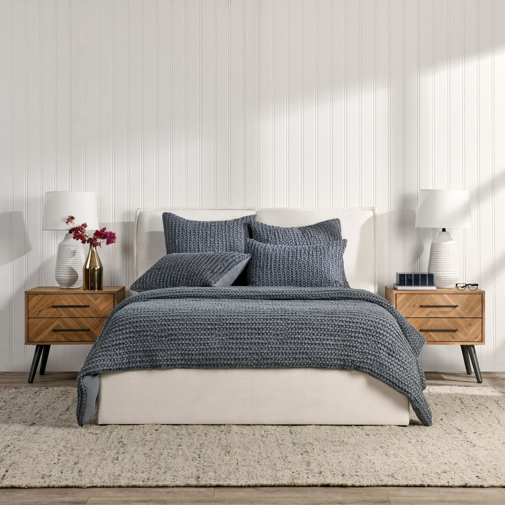 Villa by Classic Home - Colmar 4-Piece King Quilt Set - Blue - BEDQ532K view 6