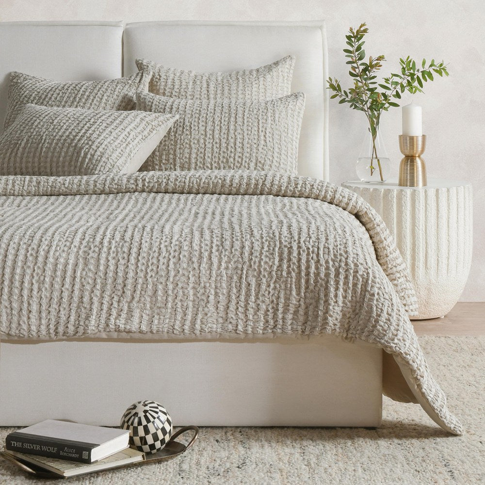 Villa by Classic Home - Colmar 4-Piece King Quilt Set - Natural - BEDQ527K view 4