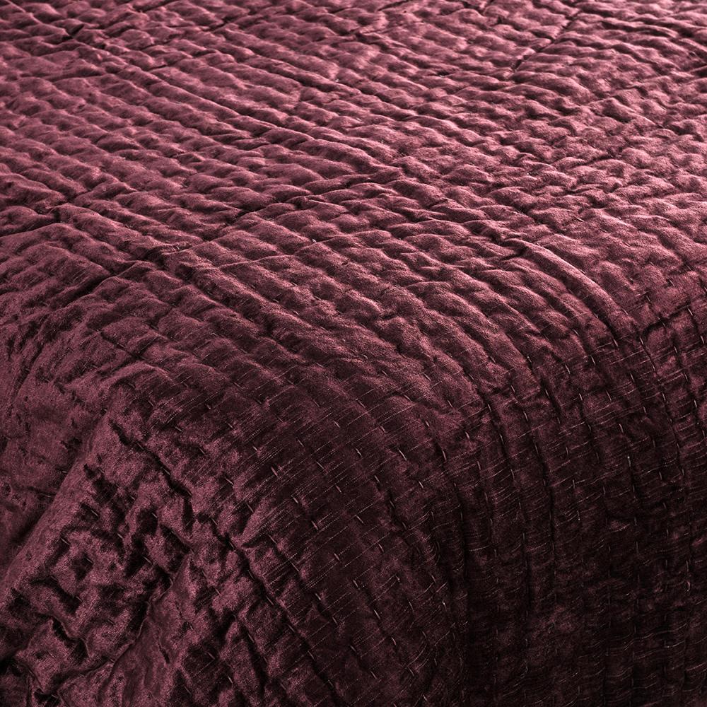 Villa by Classic Home - Dimitry Velvet Fabric Port King Quilt - Red - V180043 veiw 5