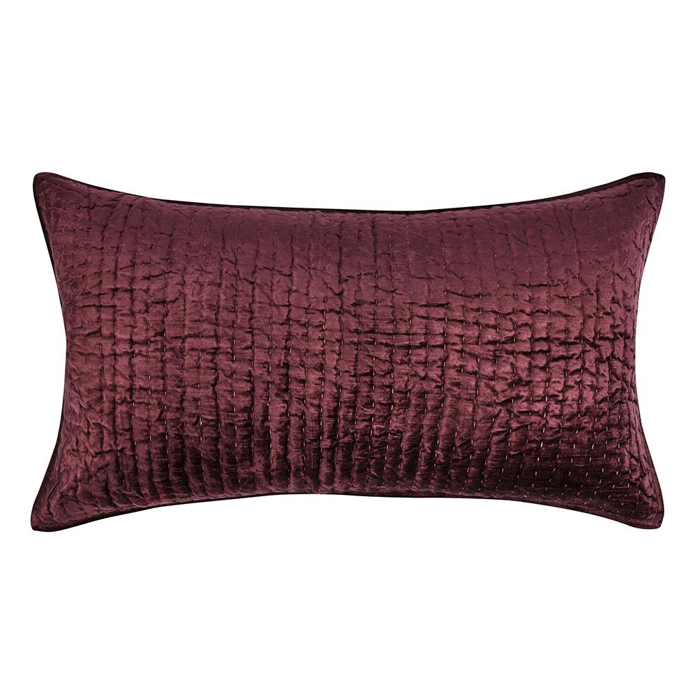 Villa by Classic Home - Dimitry Velvet Fabric Port King Sham - Red - V180046 veiw 1