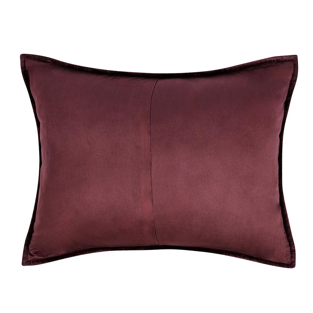 Villa by Classic Home - Dimitry Velvet Fabric Port Standard Sham - Red - V180047 veiw 2
