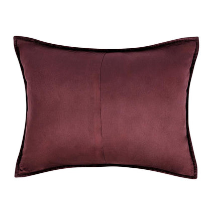 Villa by Classic Home - Dimitry Velvet Fabric Port Standard Sham - Red - V180047 veiw 2