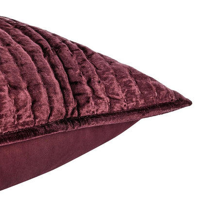 Villa by Classic Home - Dimitry Velvet Fabric Port Standard Sham - Red - V180047 veiw 3