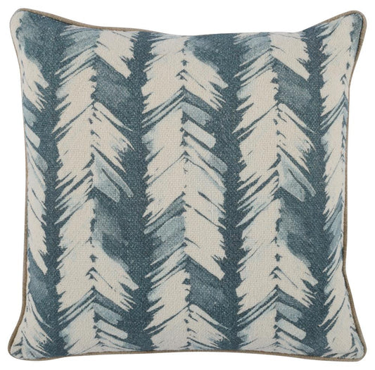 Villa by Classic Home - Eloa 20in Throw Pillow In Blue  - 20W - Ivory, Blue - V240028 veiw 1