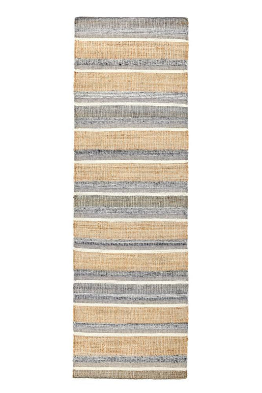 Villa by Classic Home - Elodie 2.6X8 Natural Blue Multicolored Handwoven Accent Rug - 2.6W - Natural Blue, Multi - 30090883 veiw 1