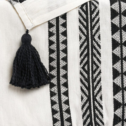 Villa by Classic Home - Endora 50x70 Cotton Throw Blanket - Black - V211081 view 2