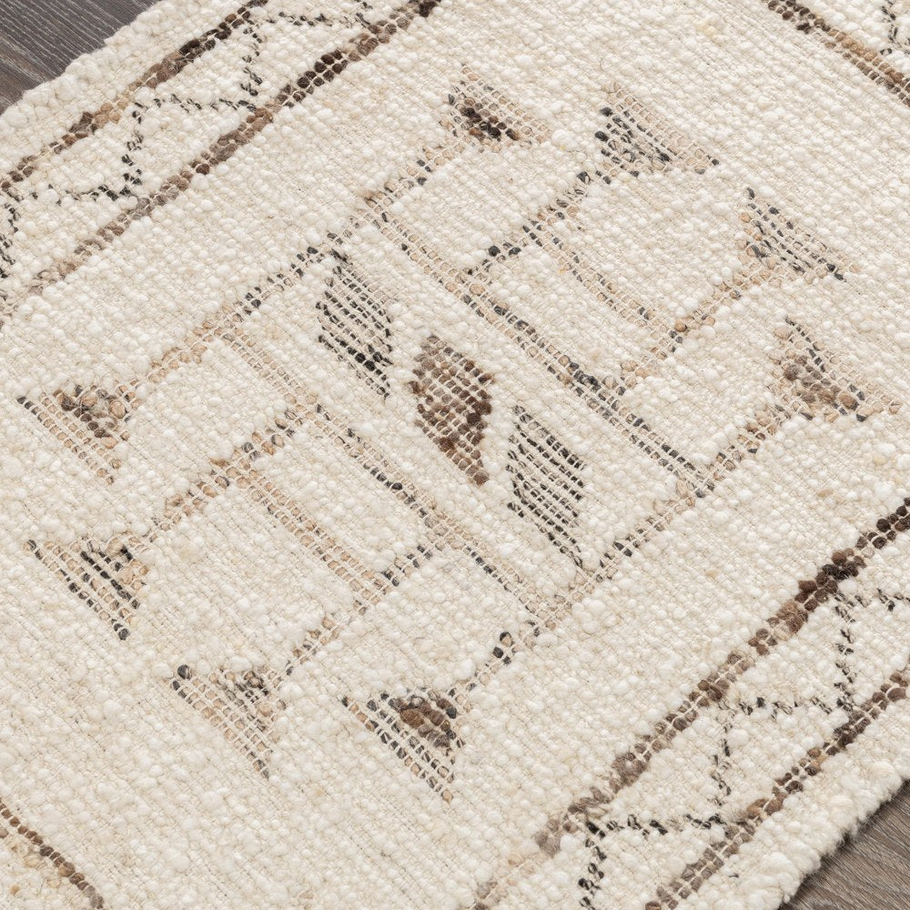 Villa by Classic Home - Gazi 2x3 Wool Blend Handwoven Accent Rug - Ivory - 30088320 view 2