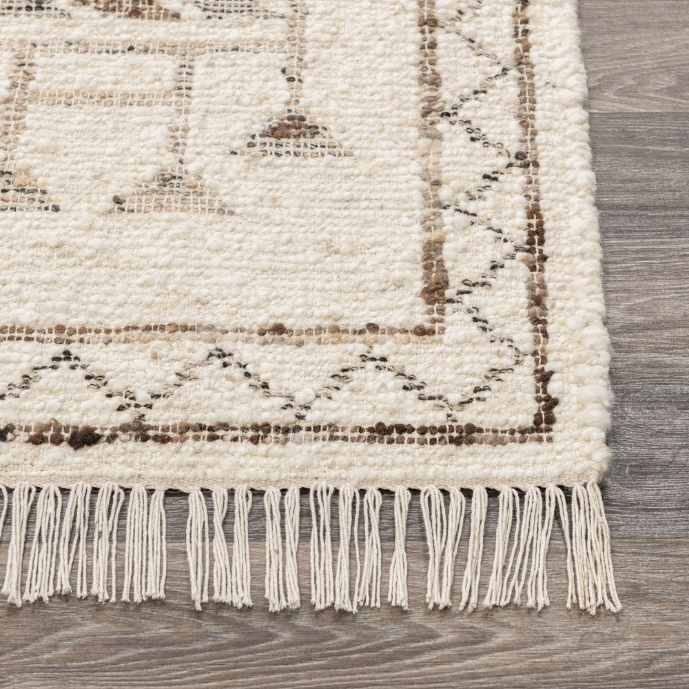 Villa by Classic Home - Gazi 2x3 Wool Blend Handwoven Accent Rug - Ivory - 30088320 view 3