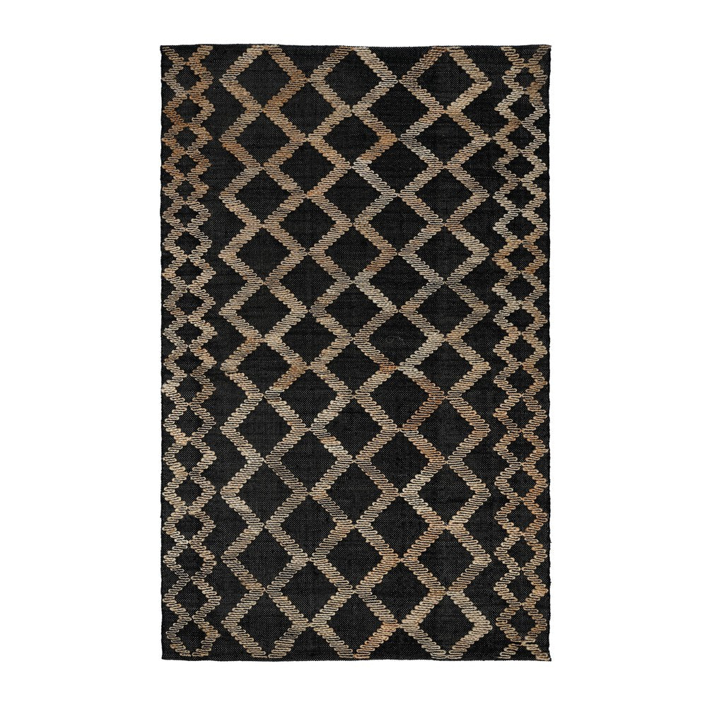 Villa by Classic Home - Gobi 2x3 Jute Blend Accent Rug - Black, Natural - 30090920 view 1