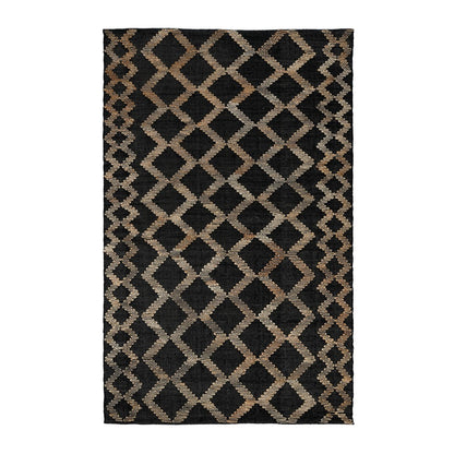 Villa by Classic Home - Gobi 2x3 Jute Blend Accent Rug - Black, Natural - 30090920 view 1