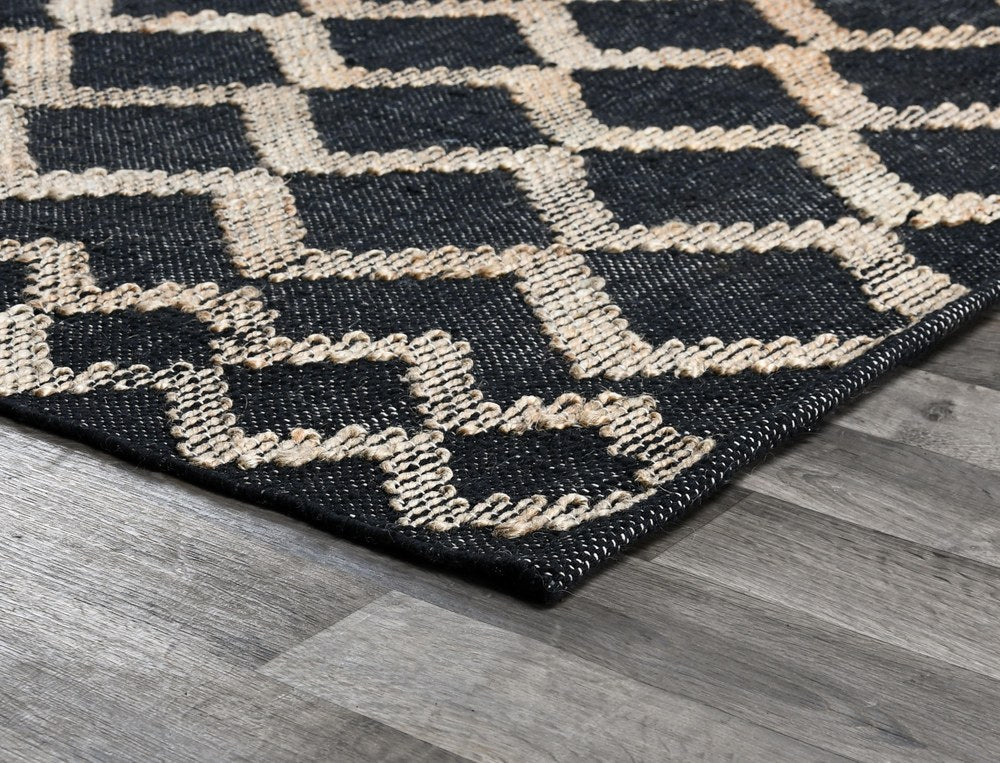 Villa by Classic Home - Gobi 2x3 Jute Blend Accent Rug - Black, Natural - 30090920 view 2