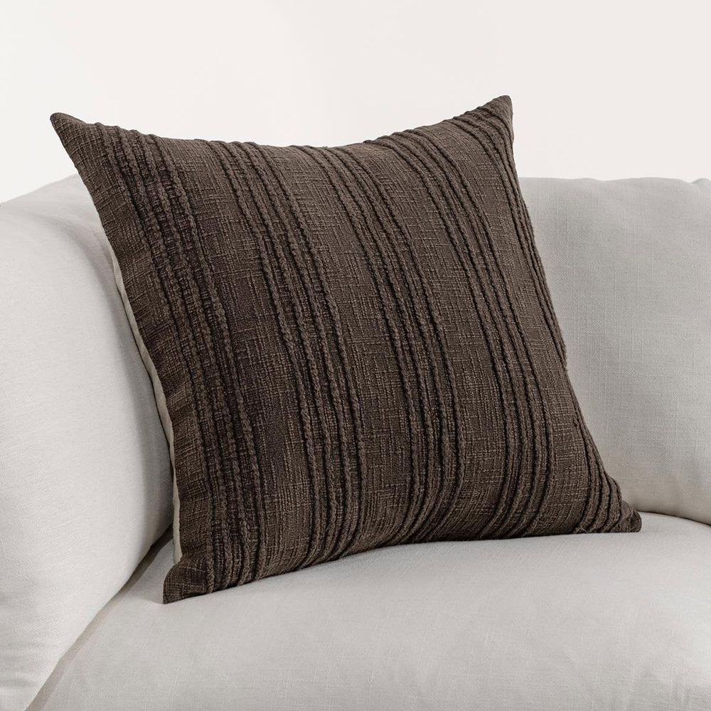 Villa by Classic Home - Gratitude 22x22 Throw Pillow - Ganache Brown - V300067 view 5