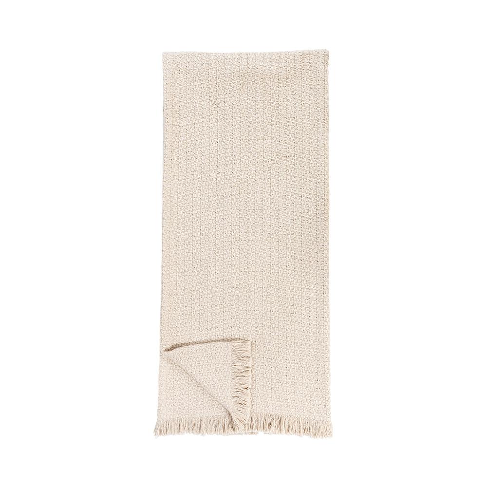 Villa by Classic Home - Hadron Cotton Fabric Queen Blanket - Ivory - V310007 veiw 2