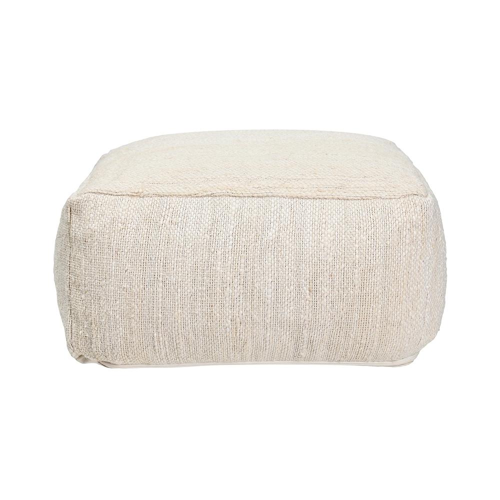 Villa by Classic Home - Halter 22in Woven Jute Pouf , Ivory - Ivory  - V270040 veiw 2