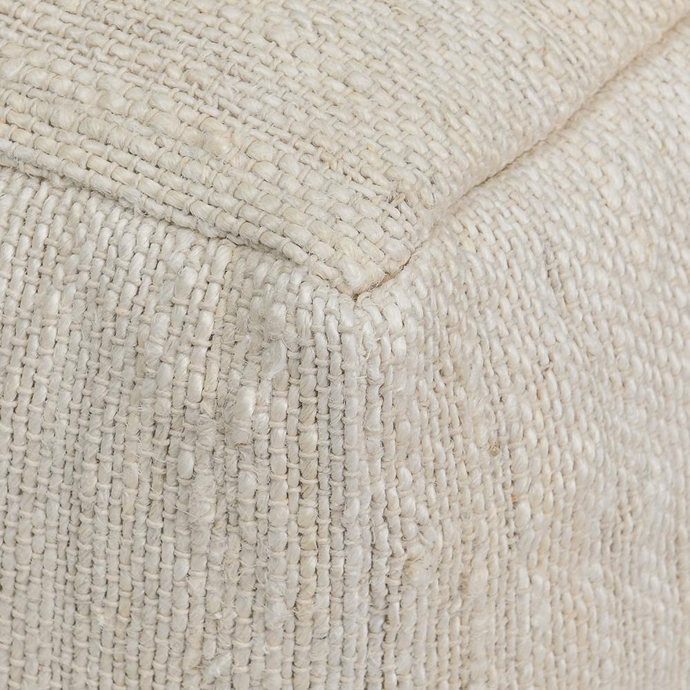 Villa by Classic Home - Halter 22in Woven Jute Pouf , Ivory - Ivory  - V270040 veiw 3