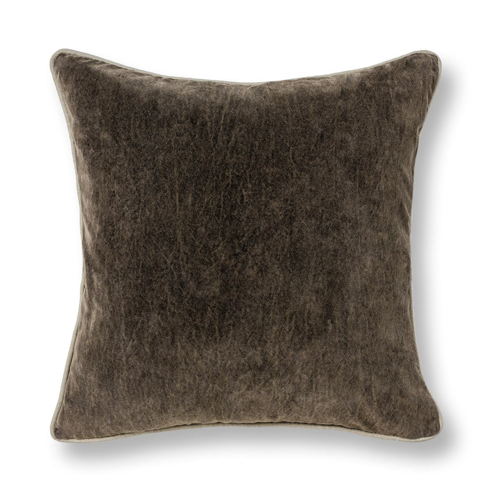 Villa by Classic Home - Heirloom Velvet 22x22 Throw Pillow - Brown - V340014 view 1