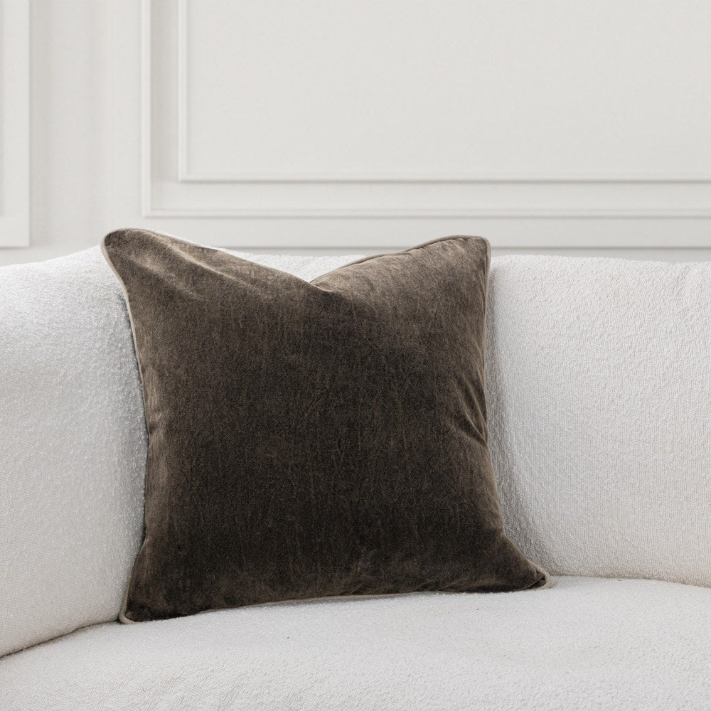 Villa by Classic Home - Heirloom Velvet 22x22 Throw Pillow - Brown - V340014 view 3