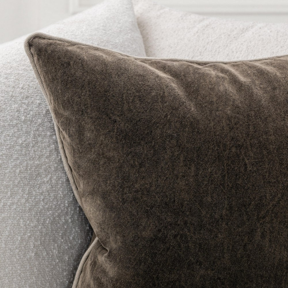 Villa by Classic Home - Heirloom Velvet 22x22 Throw Pillow - Brown - V340014 view 4